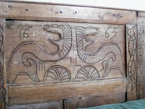 Choir stall carving, Irstead Church